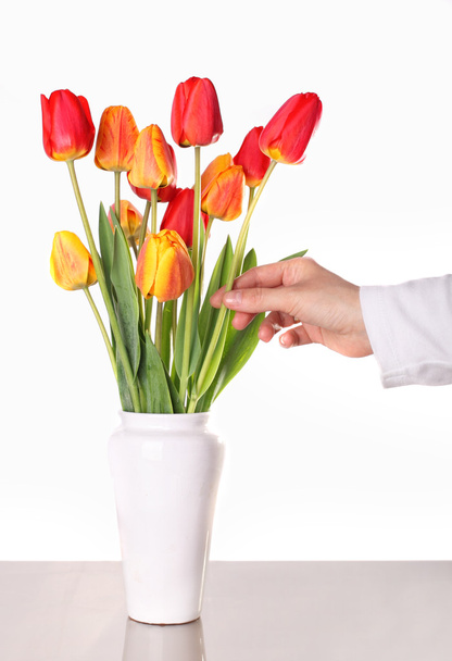Tulpen in de vaas - Foto, afbeelding