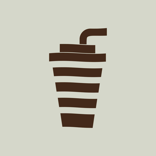 cup with straw icon - Vector, Image