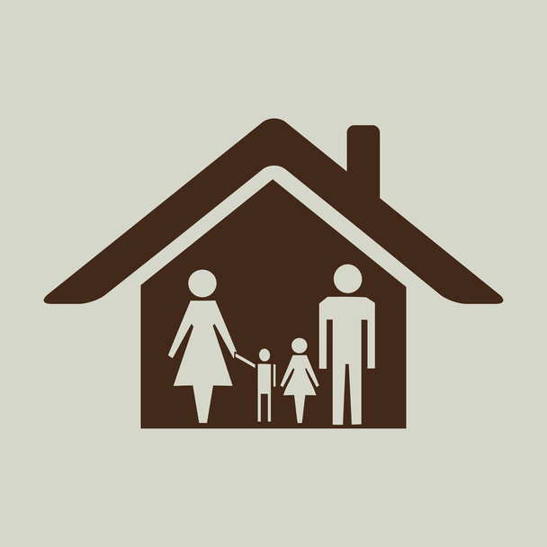 house icon sign - Vector, afbeelding