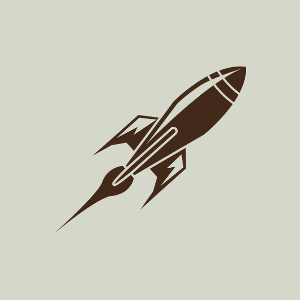 Raketa jednoduchý ikona - Vektor, obrázek