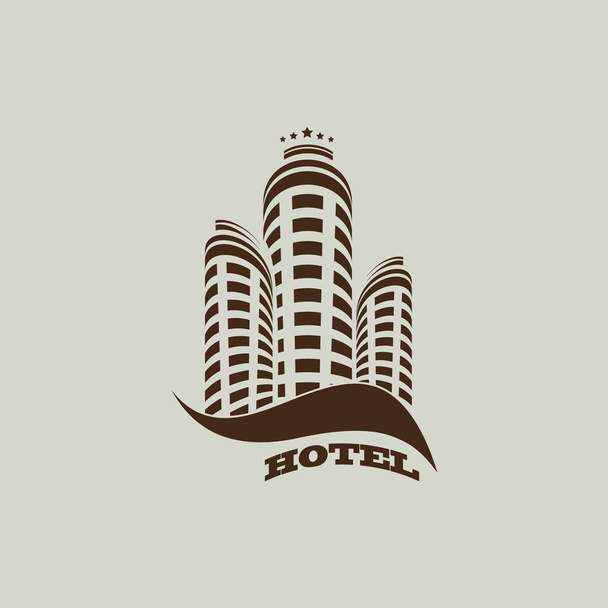 Hotel proste ikona - Wektor, obraz