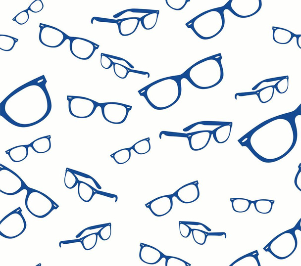 シームレスな眼鏡、眼鏡パターン、眼鏡、仕様。サングラス - ベクター画像
