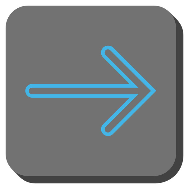 Arrow Right Rounded Square Vector Icon - Vetor, Imagem
