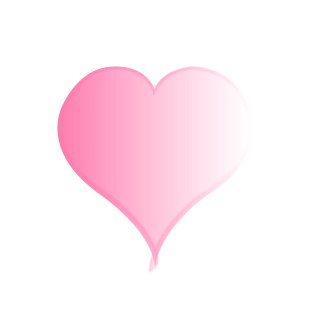 Καρδιά ροζ ντεγκραντέ σε λευκό φόντο. Εικονογράφηση - Διάνυσμα, εικόνα