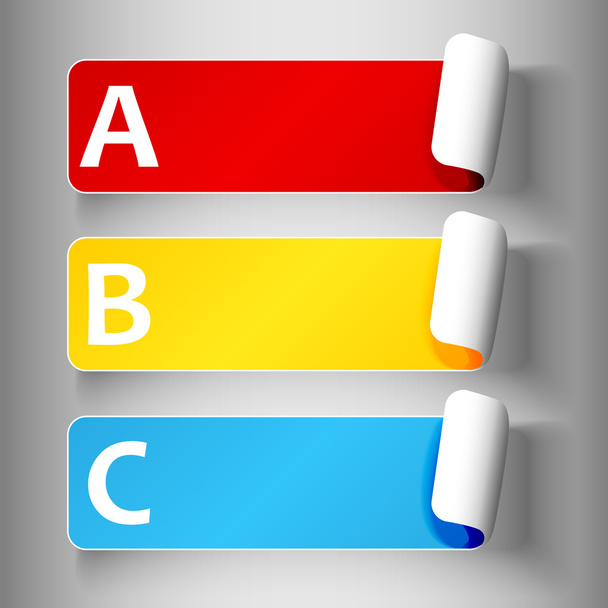 Set 1-peeling labels with letters - Вектор, зображення