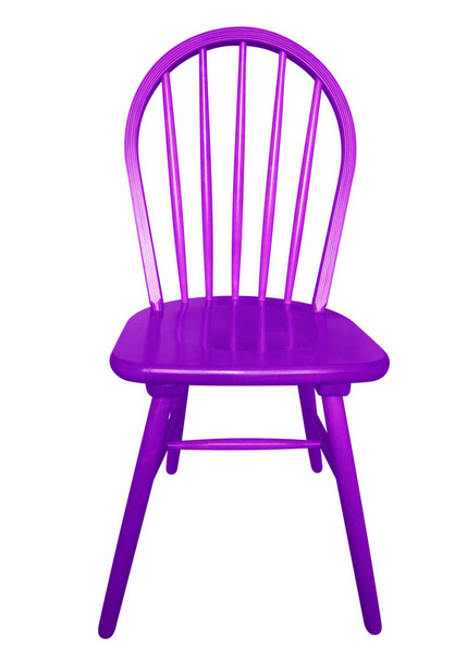 Wooden chair isolated - violet - Φωτογραφία, εικόνα