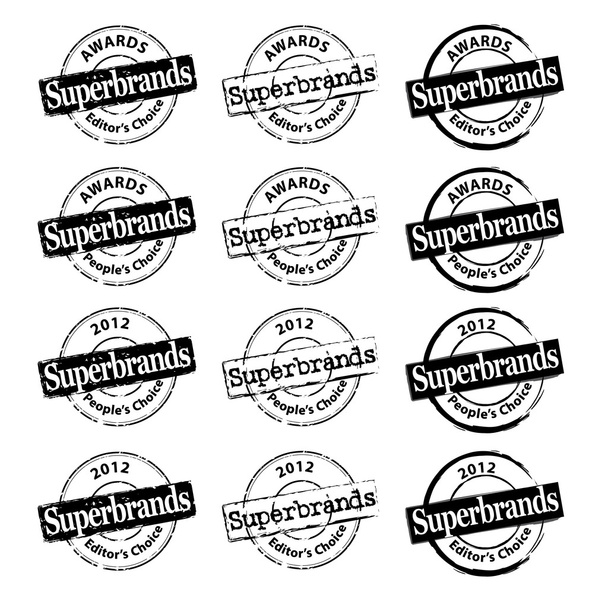 SuperBrands rubber stamps-SuperBrands Awards - Vector, Image