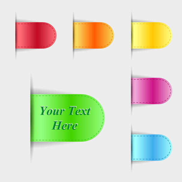 Set of colorful glossy labels - Vector, imagen