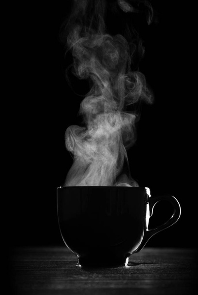 csésze fekete kávé - Fotó, kép