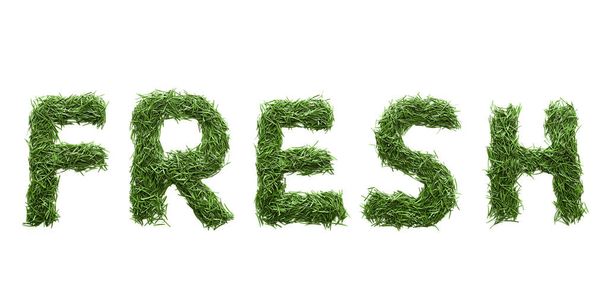 čerstvě vyrobené zelené trávy, samostatný  - Fotografie, Obrázek