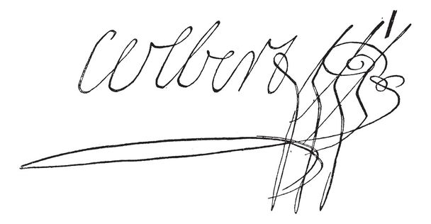 Signature of Marie-Anne Charlotte Corday d'Armont or Charlotte - Vector, Image