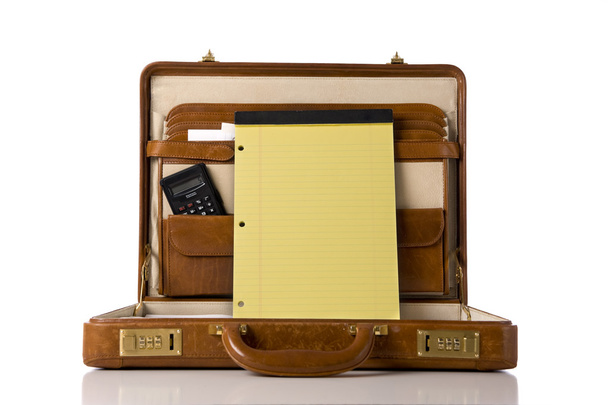 Briefcase with blank tablet - Valokuva, kuva