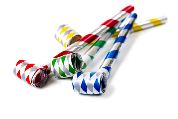 Party Noisemakers on White - Photo, Image