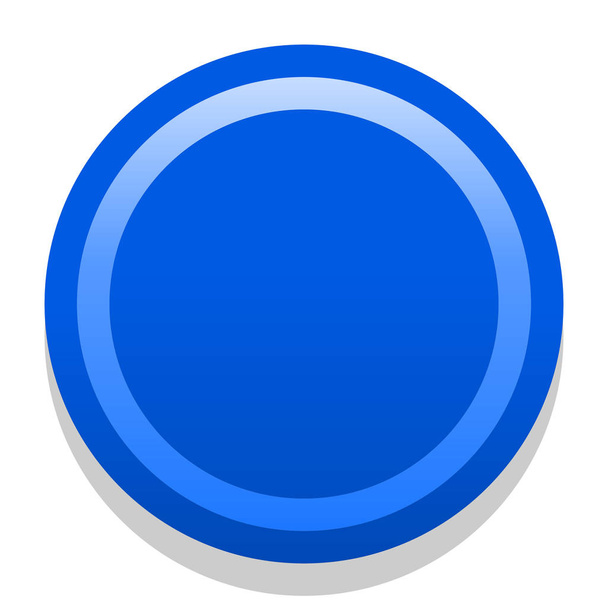 3D modré prázdná ikona v plochý - Vektor, obrázek