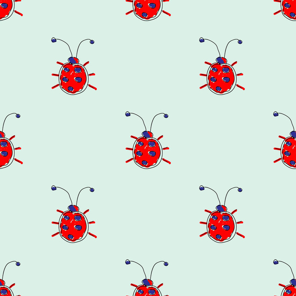 Vector seamless pattern, graphic illustration - Vector, Image