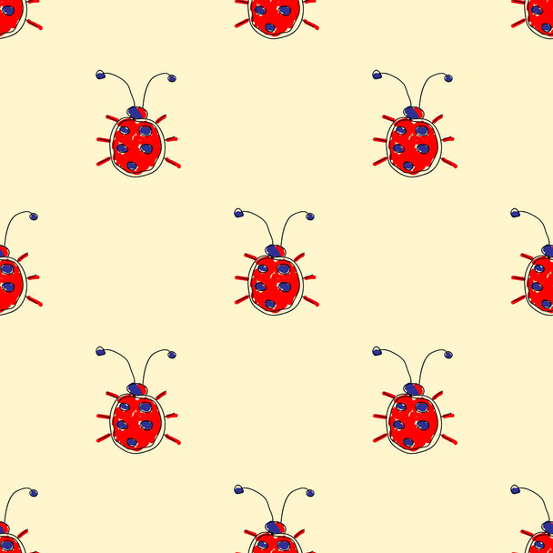 Vector seamless pattern, graphic illustration - Vector, afbeelding