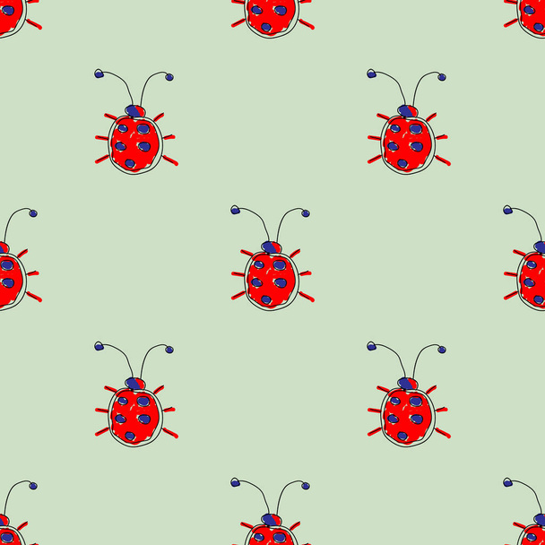Vector seamless pattern, graphic illustration - Vector, Image
