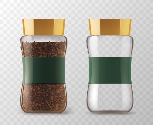 Modelos de tarro de café instantáneo
 - Vector, Imagen