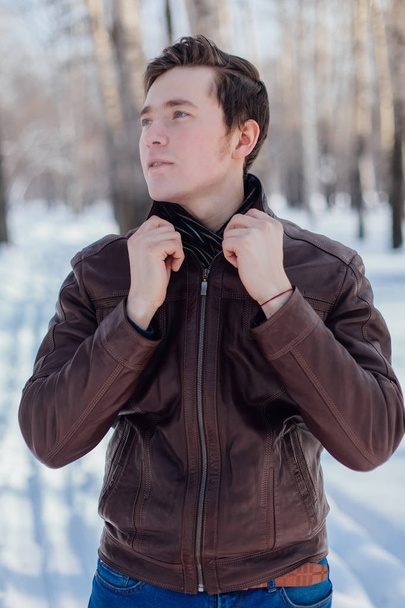 Man's winter portrait - Fotó, kép