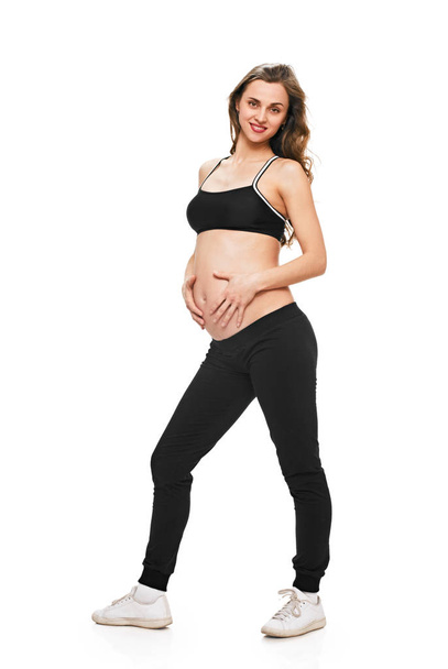 Pregnant Fitness Woman - Valokuva, kuva