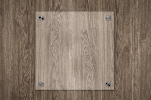Zarząd lub akrylowe ramki szkła na podłoże drewniane - Zdjęcie, obraz
