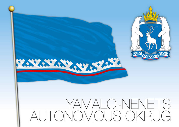 Jamali-Nyenyec autonóm körzet zászló, Orosz Föderáció, Oroszország - Vektor, kép