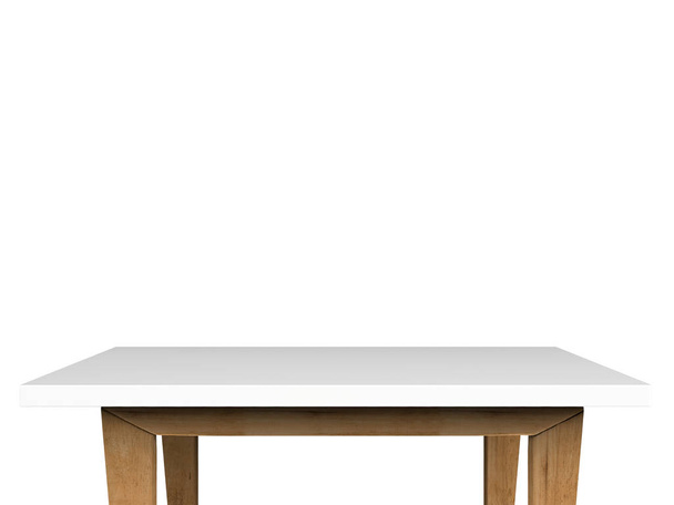 mesa vacía blanca aislada
  - Foto, Imagen