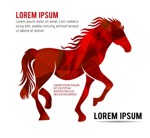 Image of  red horse - Vetor, Imagem