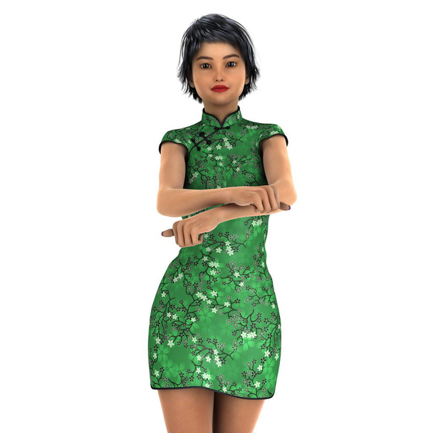 3D CG rendering of a young woman - Фото, изображение