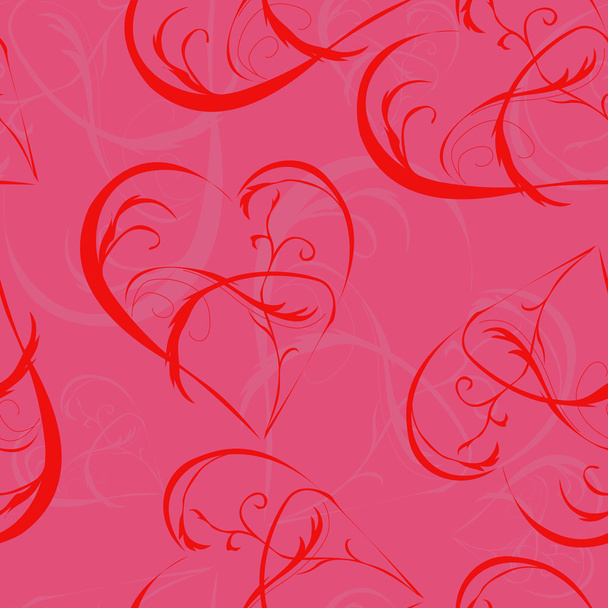 Seamless pattern with hearts - Διάνυσμα, εικόνα