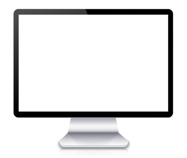 wektor komputera lub telewizora na białym tle. eps10 - Wektor, obraz