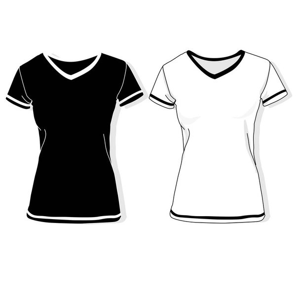 Camiseta femenina aislada
 - Foto, Imagen