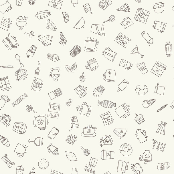 Seamless hand drawn pattern - Vector, Image