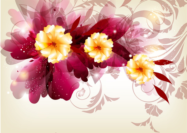 Abstract flower background - Vettoriali, immagini