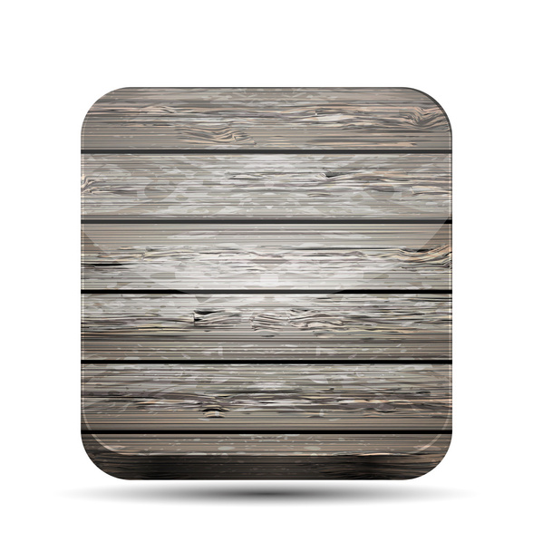 Vector wooden app icon on white background. Eps10 - Vector, Image