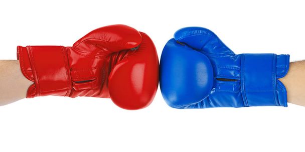 Boxing gloves isolated on white background - Fotoğraf, Görsel