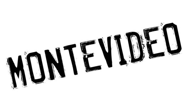 Montevideo stamp rubber grunge - Vettoriali, immagini