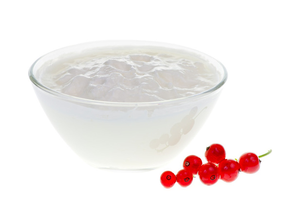 Yogurt bowl with Redcurrant berries - Photo, Image