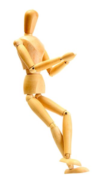 wooden mannequin isolated on white - Zdjęcie, obraz