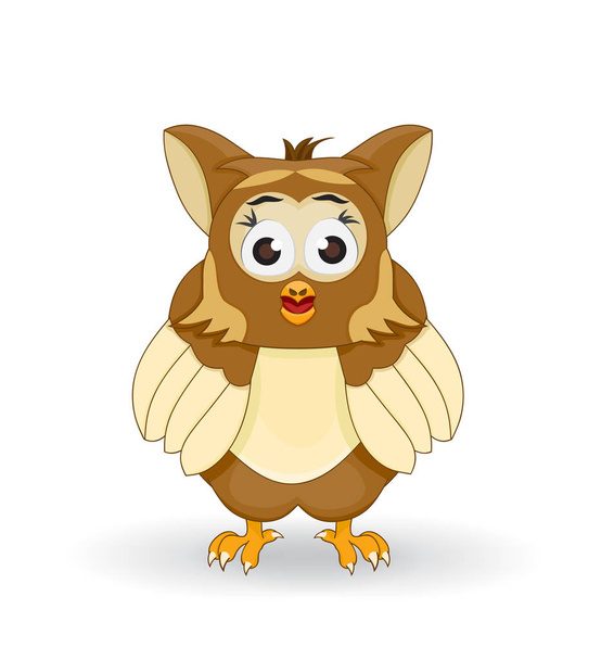 cartoon adorable owl - Vector, Image