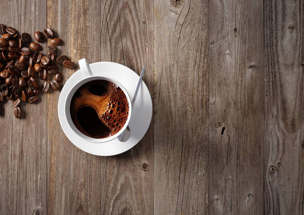 tasse de café avec haricots rôtis - Photo, image