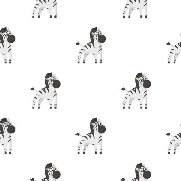 Zebra cartoon icon. Illustration for web and mobile design. - Вектор, зображення