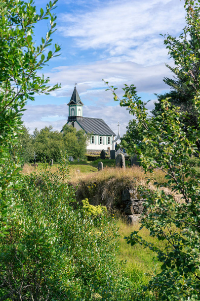 Thingvellir Churchm Iceland. - Foto, afbeelding