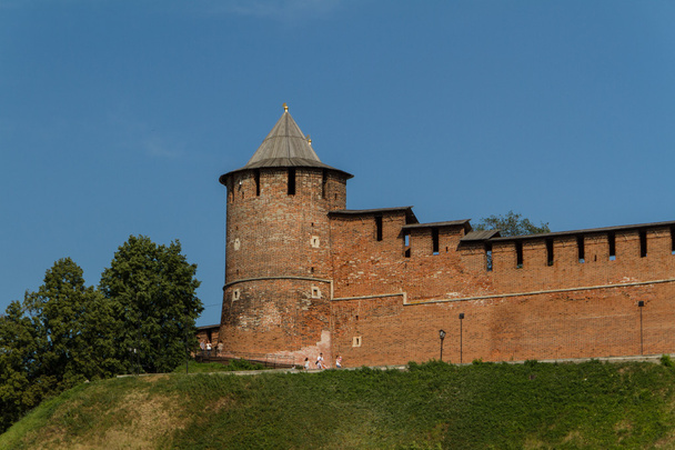 Kremlin wall at Nizhny Novgorod in summer. Russia - Foto, immagini