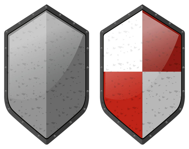 Medieval style of shields - Vector, Image