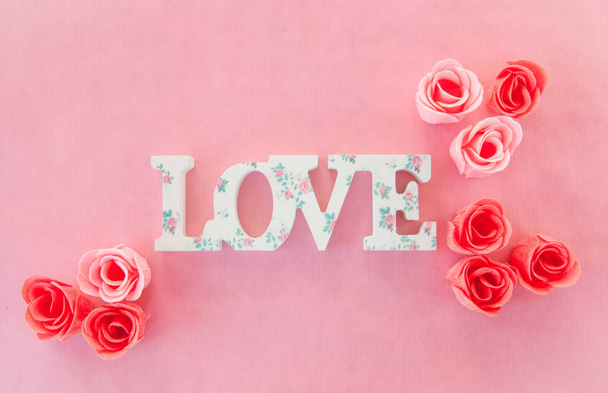 Love banner with roses - Fotó, kép