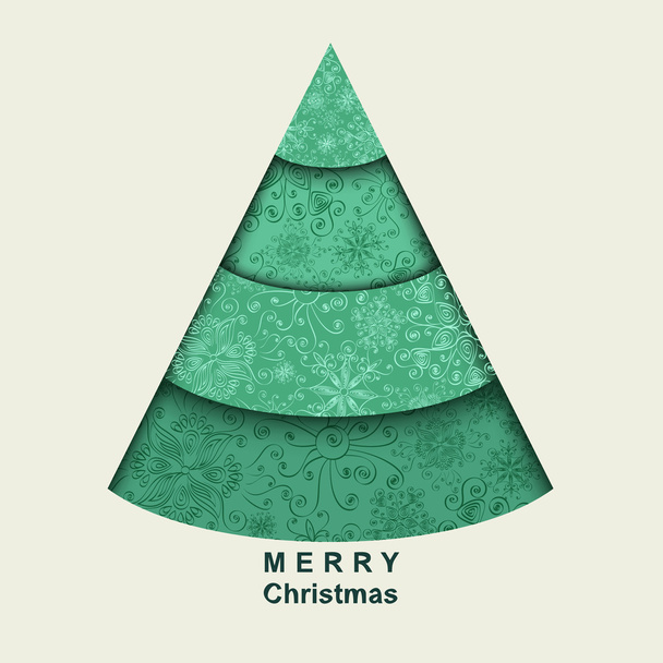 Árbol de Navidad estilizado - Vector, imagen