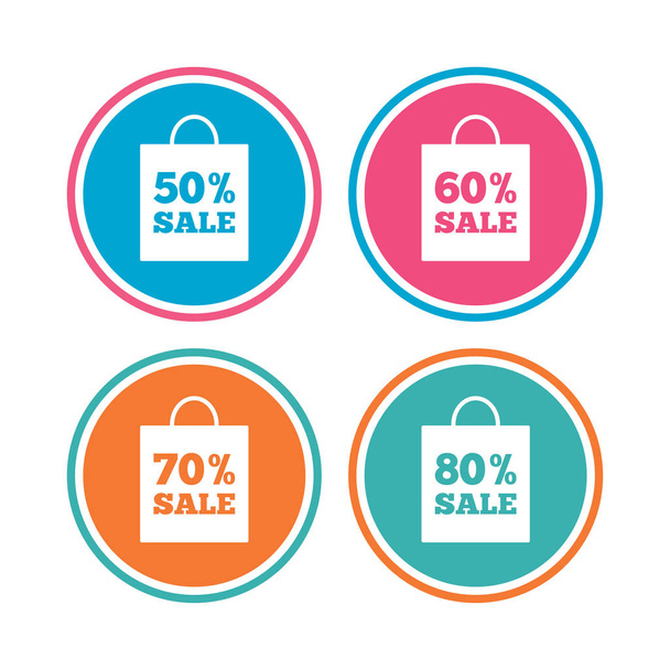 set of sale stickers - Vektor, kép