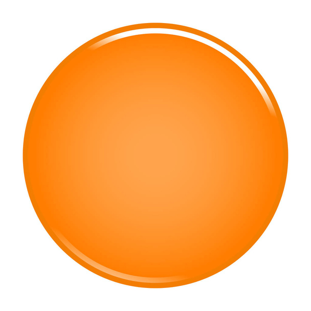 Orange circle button blank web internet icon - Vector, Image