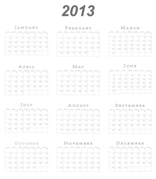 Calendario para 2013
 - Foto, imagen